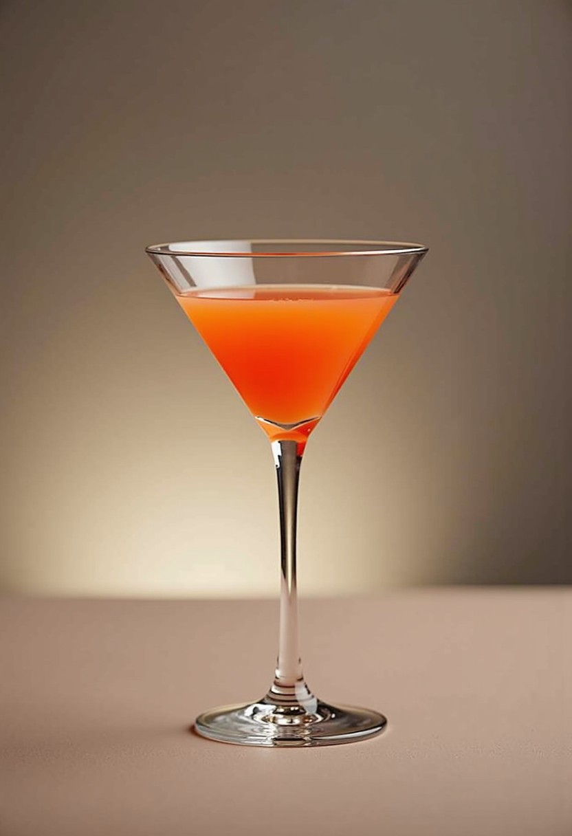 橙紅之夢 (Martini) 調酒示意圖