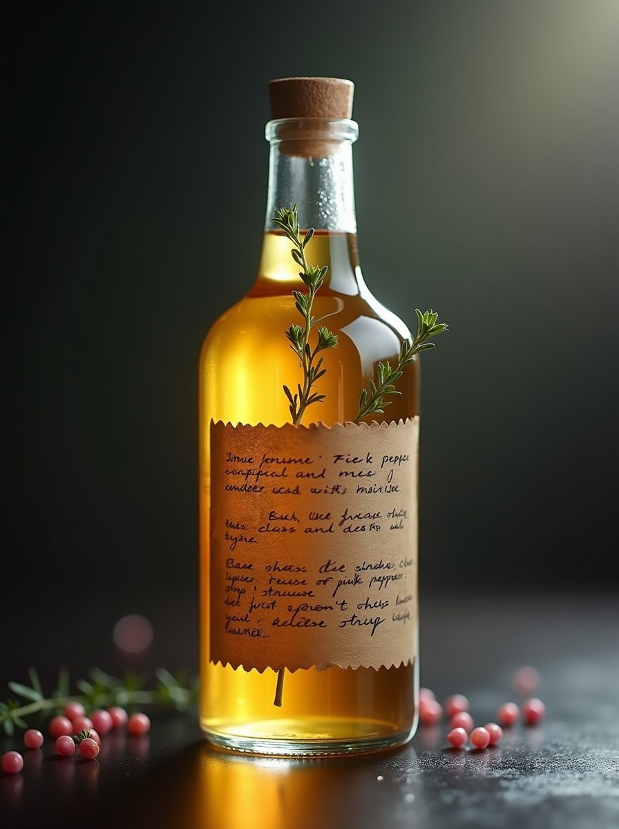自製百里香粉紅胡椒糖漿