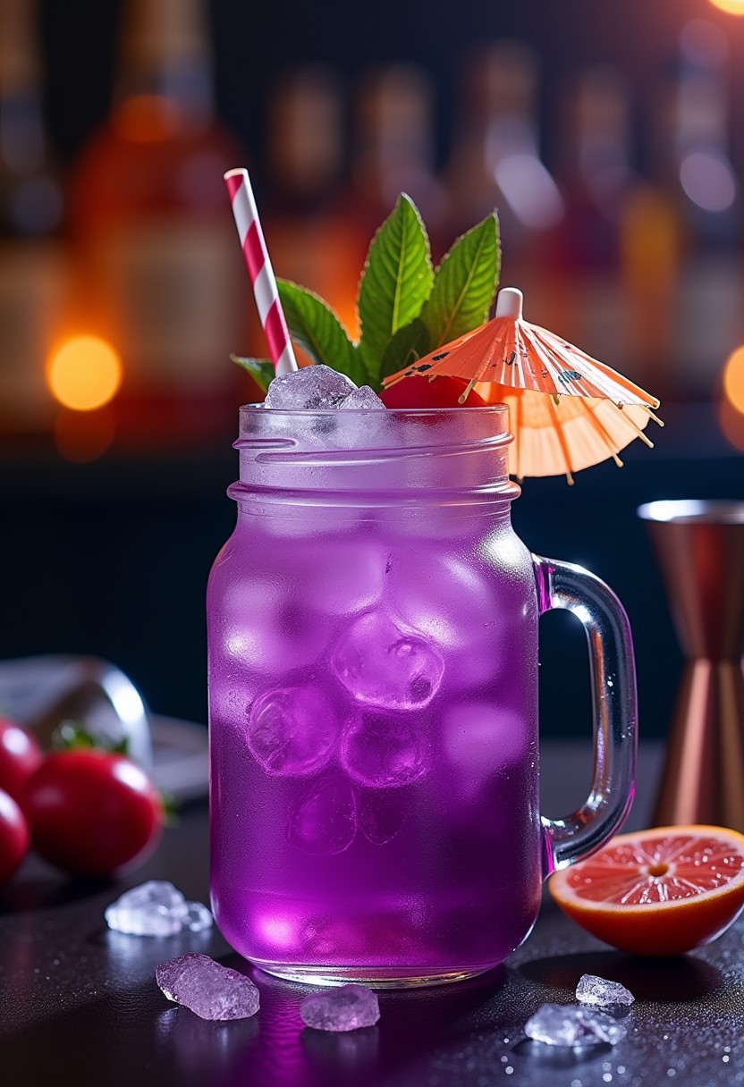 紫色的人食 調酒