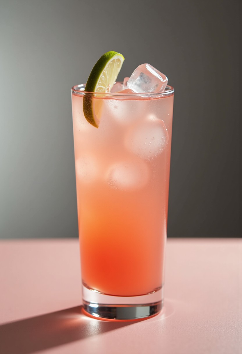 紅寶石汽水 (Mocktail) 調酒示意圖