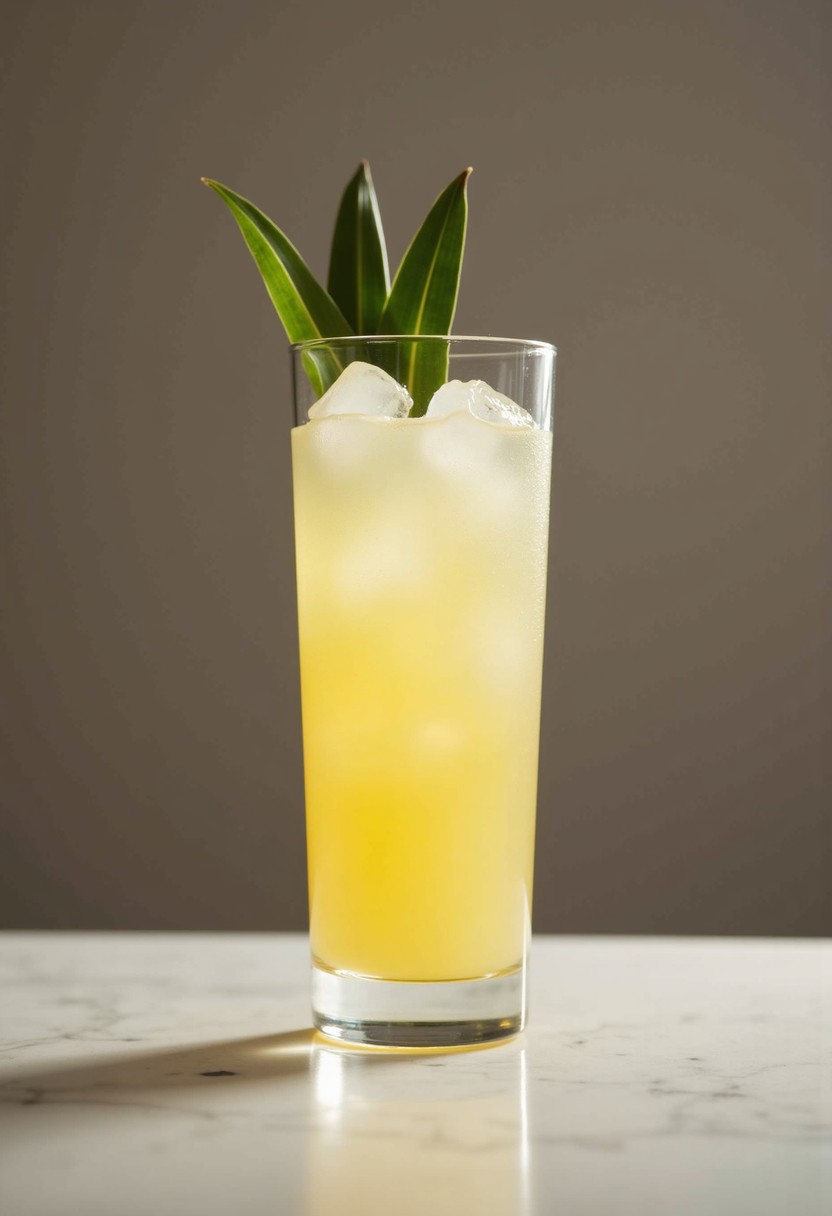 鳳梨能量 (Mocktail) 調酒示意圖