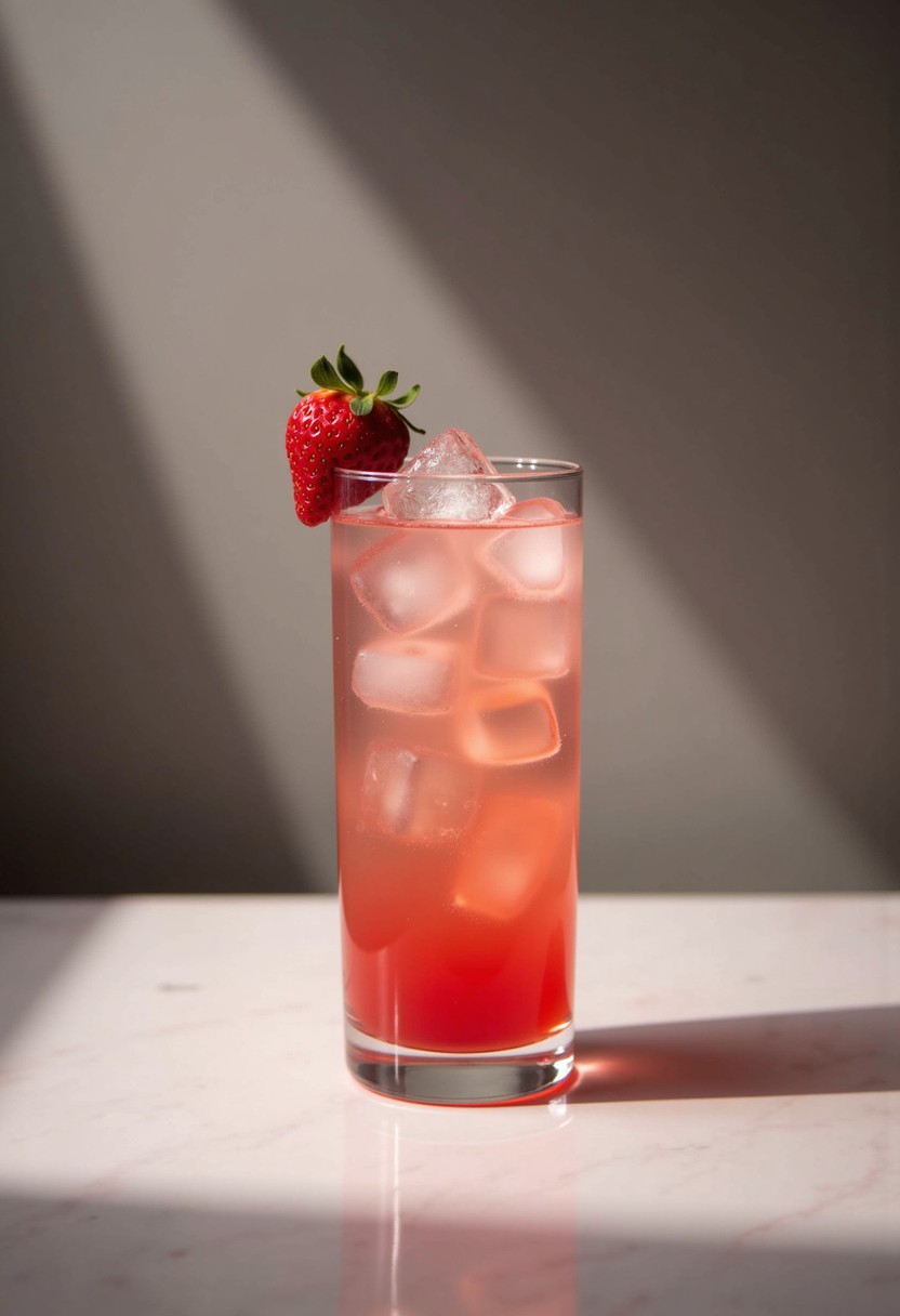 草莓戰慄 (Mocktail) 調酒示意圖