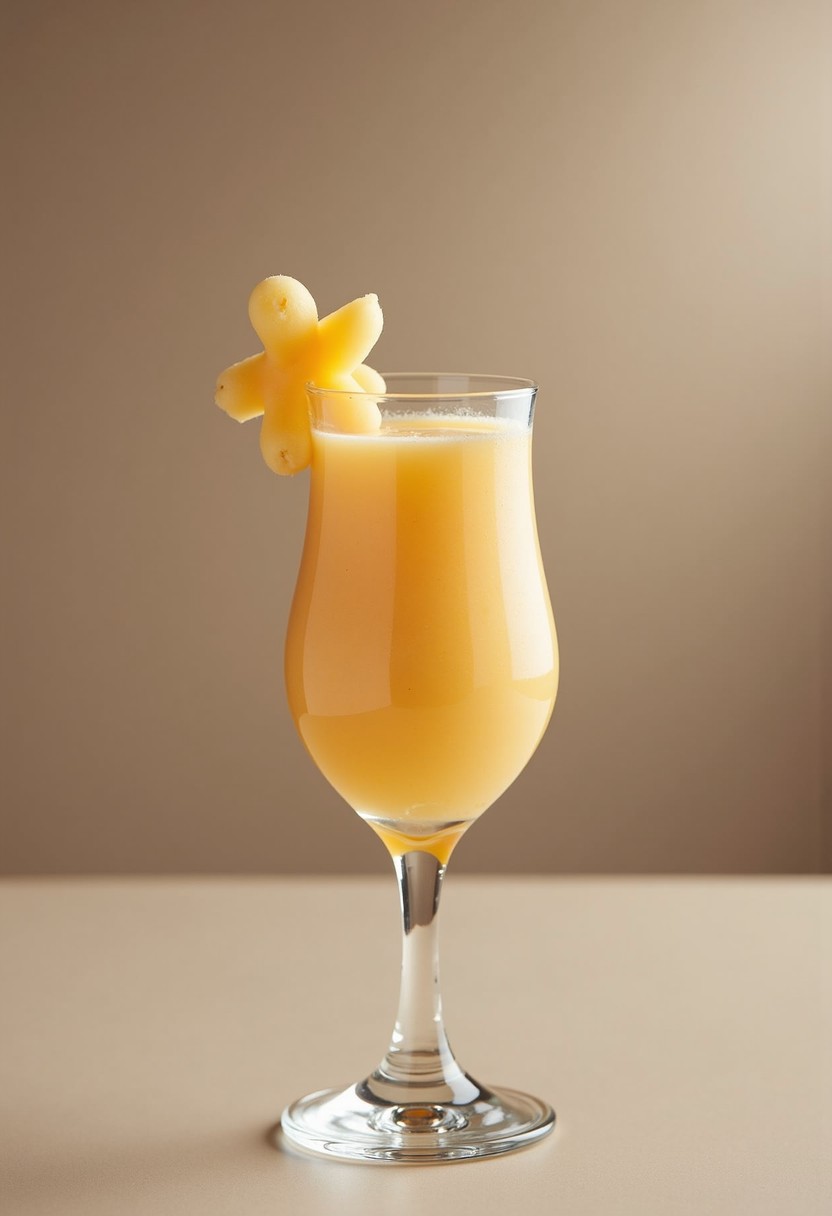 香蕉哈密瓜冰沙 (Mocktail) 調酒示意圖