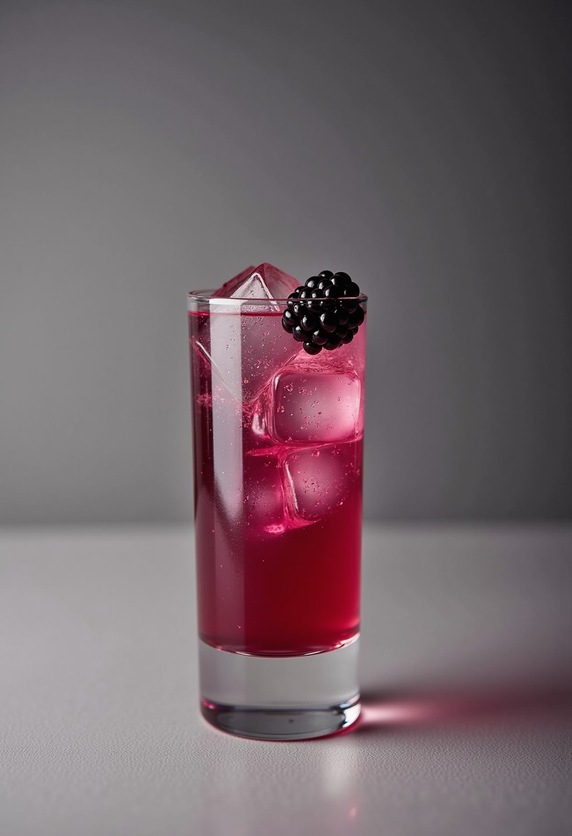 黑藍莓派對 (Mocktail) 調酒示意圖