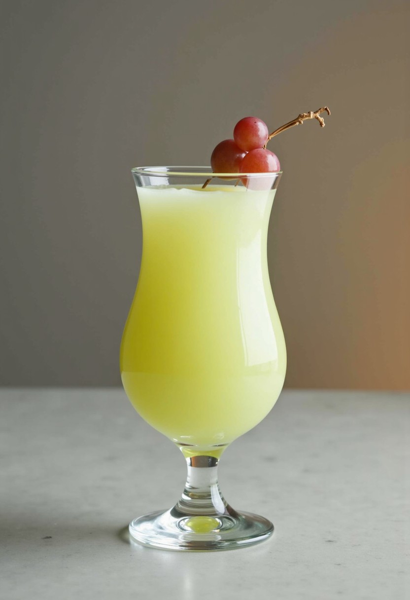 葡萄檸檬鳳梨昔 (Mocktail) 調酒示意圖