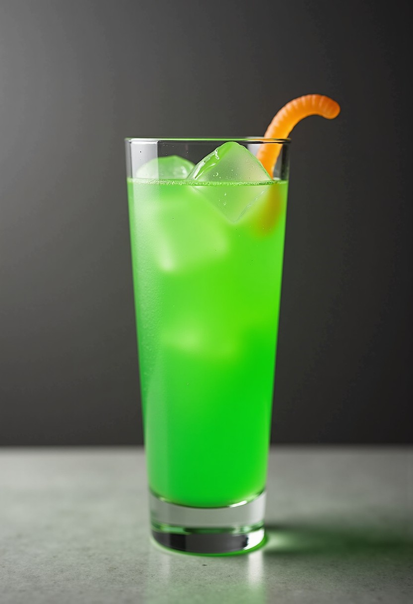 史萊姆綠汁 (Mocktail) 調酒示意圖