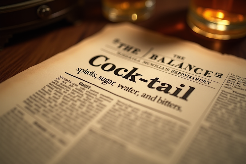 Cocktail 最早出現在 1806 年哪份報紙？從《The Balance, and Columbian Repository》看原始定義與今天的差別